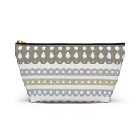Ribbon Candy Accessory Pouch w T-bottom in Brown